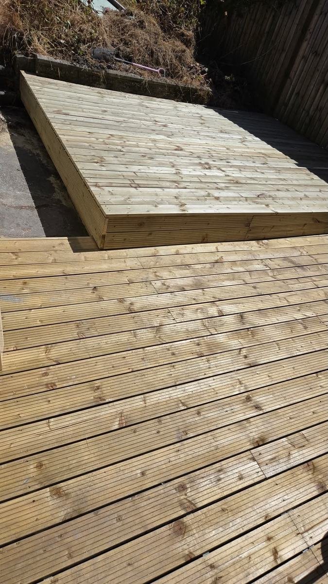 Finished tiered decking build